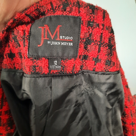 Red Tweed Blazer - Picture 3 of 3